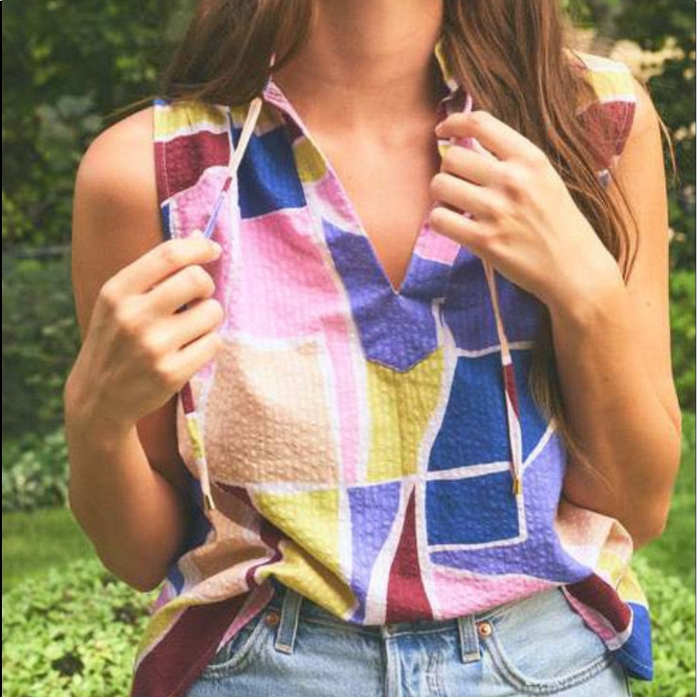 Anthropologie The Odell’s Helen Sleeveless Top in Mosaic